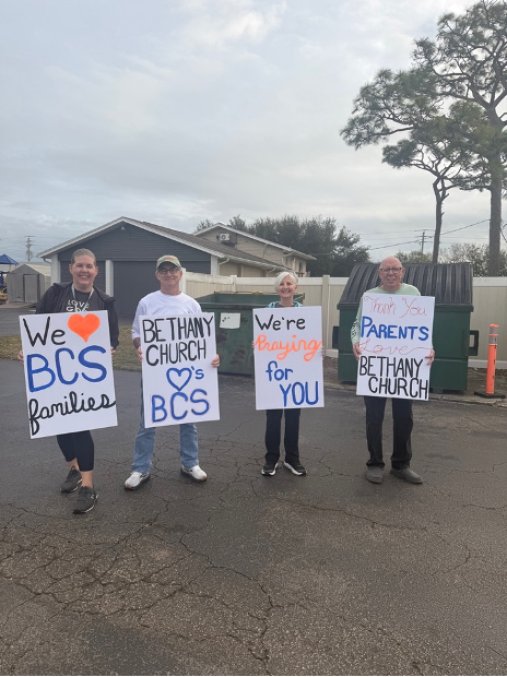 Church members supporting families connected to Bethany Christian School