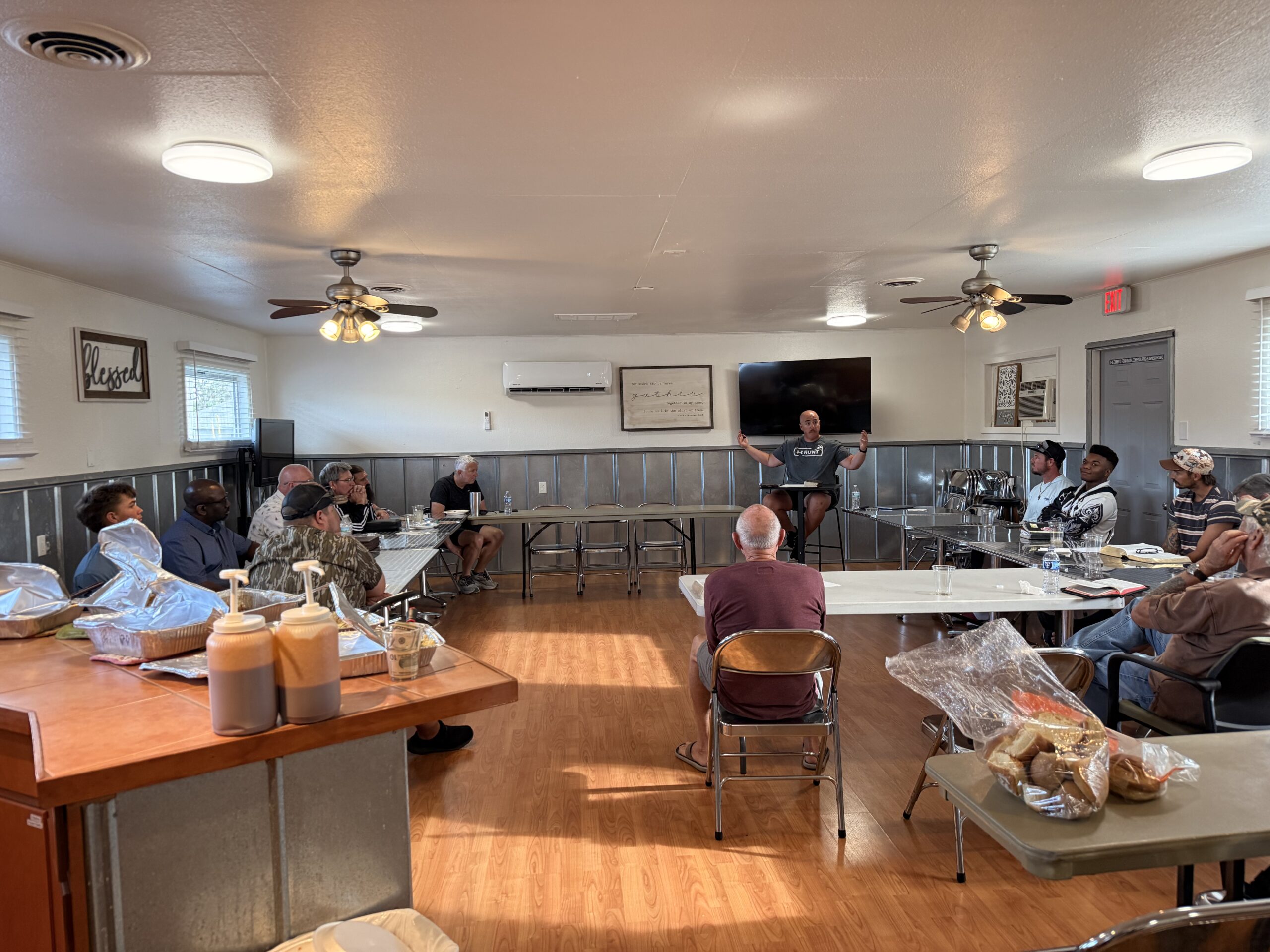 Men participating in a Bible study at Bethany Church in West Melbourne, Florida